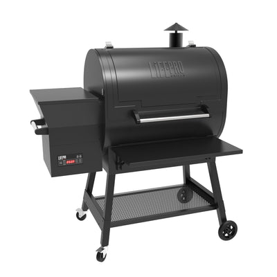LifePro SCSP1500LP 1500 Square Inch Barrel Precision Wood Pellet Smoker Grill - VMInnovations
