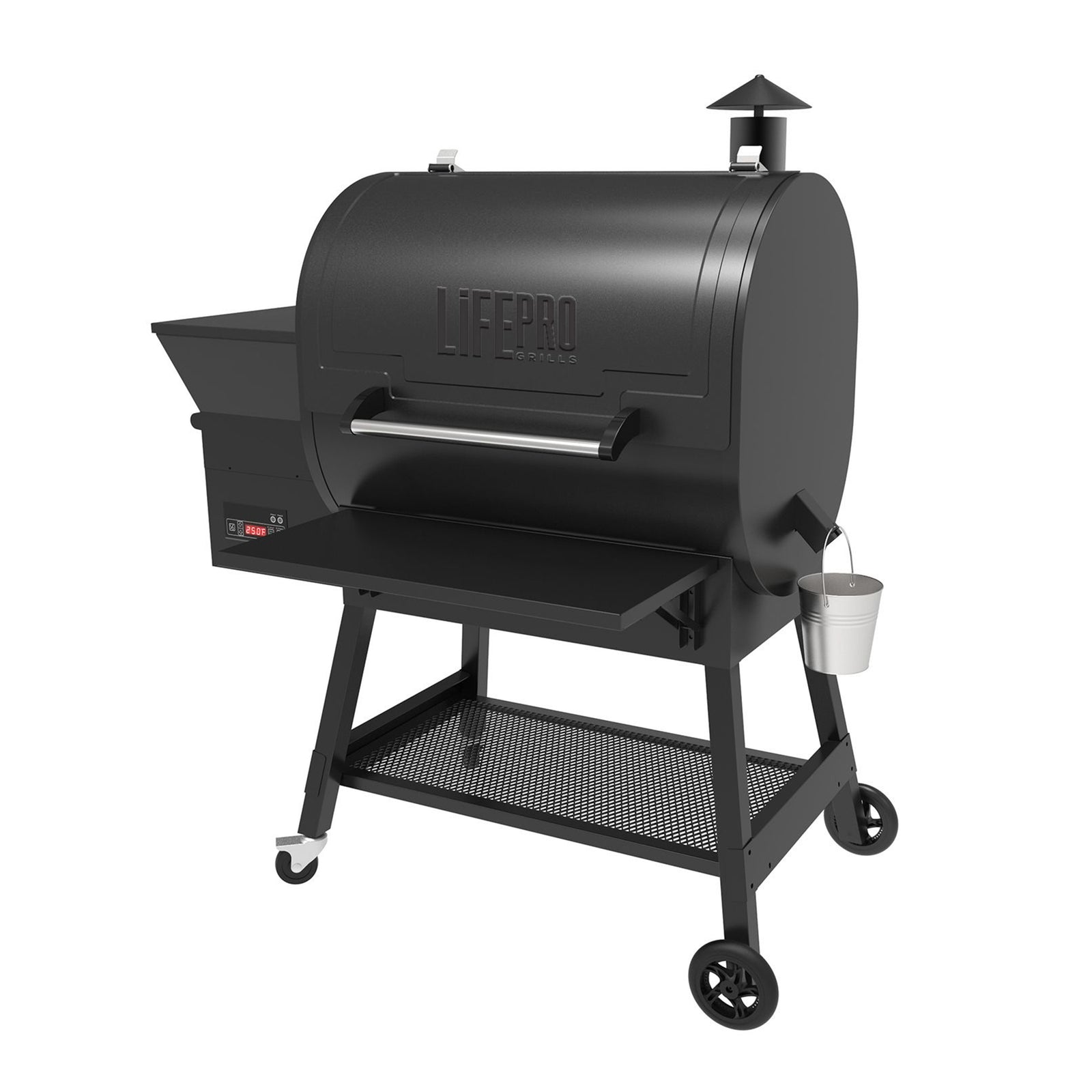LifePro SCSP1500LP 1500 Square Inch Barrel Precision Wood Pellet Smoker Grill - VMInnovations