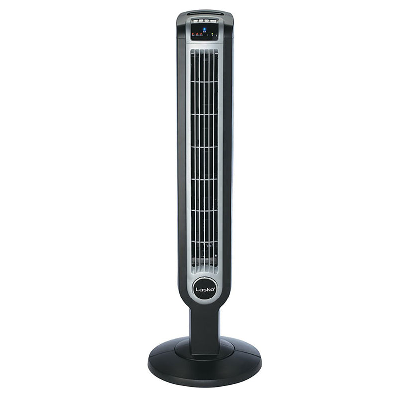 Lasko 36" 3-Speed Electric Oscillating Tower Fan with Remote and Ionizer, Black