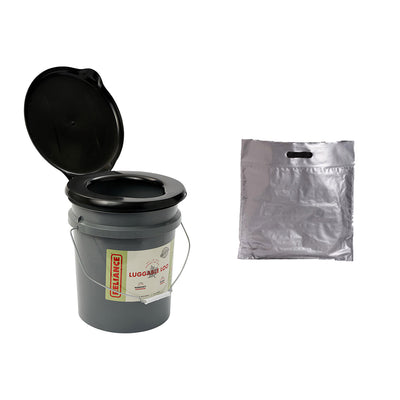 Reliance Products Portable 5 Gallon Toilet with Large Capacity Toilet Waste Bags