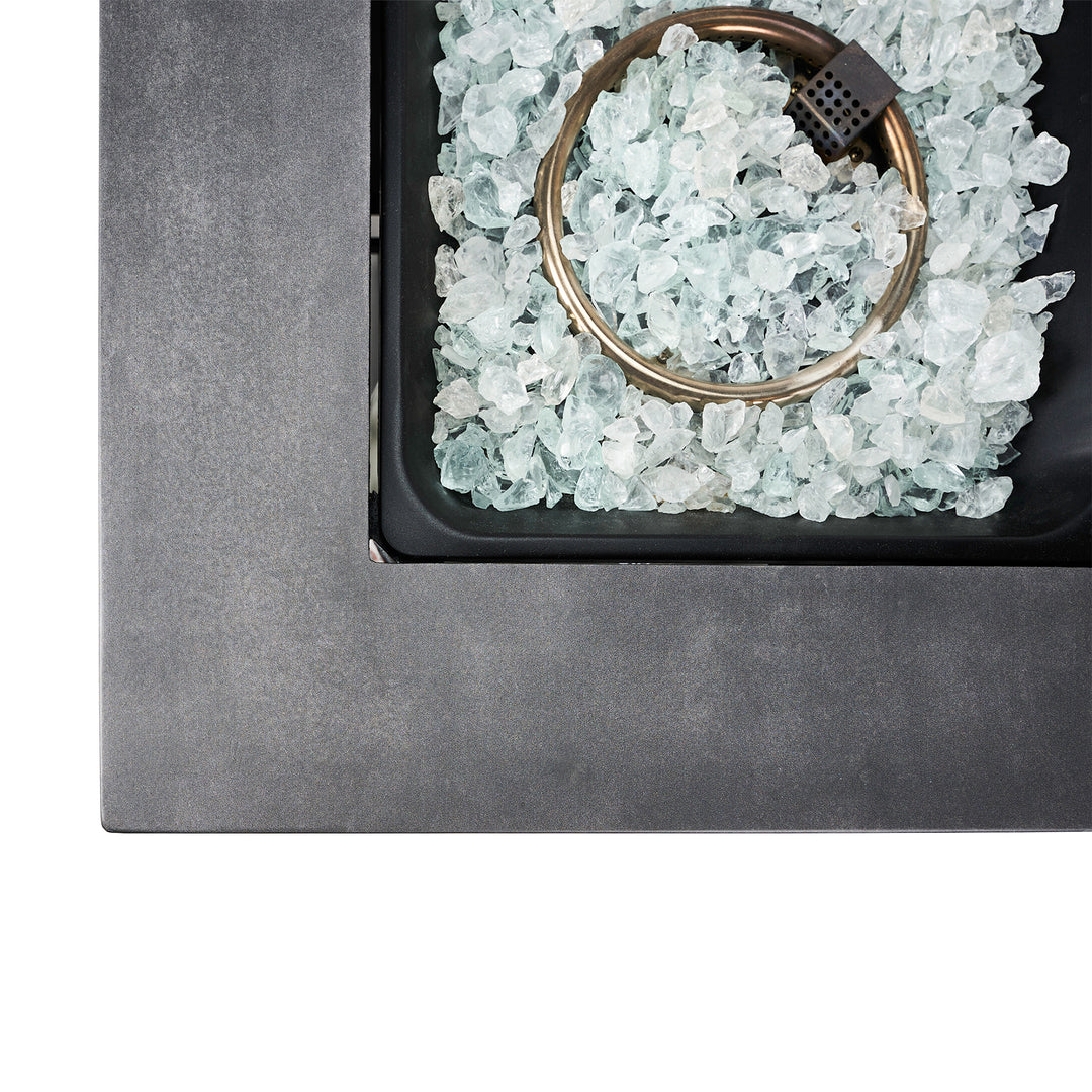 Charles 30 Inch Square Outdoor UV Printed LP Gas Fire Pit? Table (Open Box) - VMInnovations