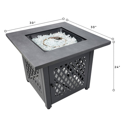 Endless Summer Charles 30" Outdoor UV Printed LP Gas Fire Pit Table (For Parts)