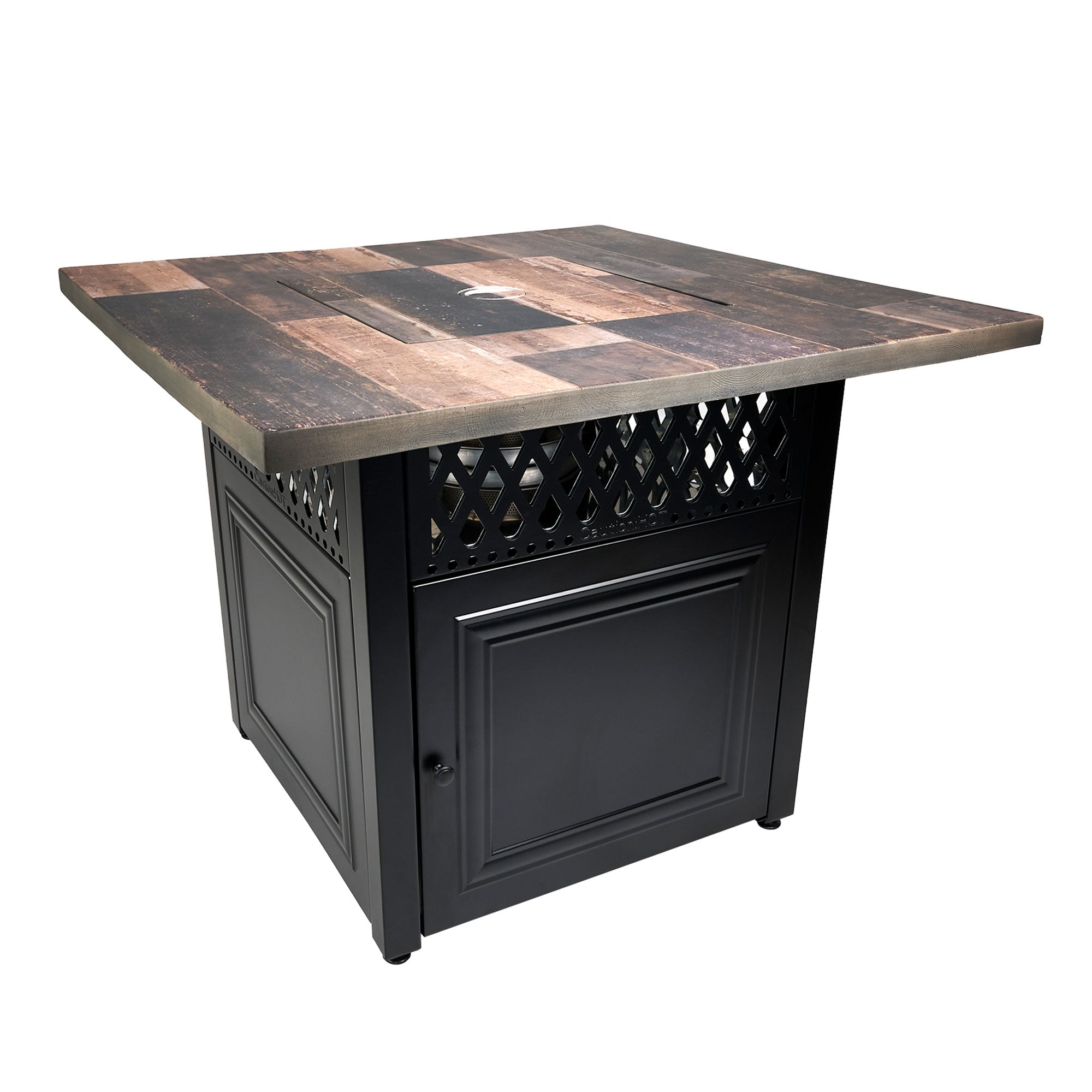 Piper 38" Square UV Printed LP DualHeat Gas Fire Pit Table (For Parts) - VMInnovations