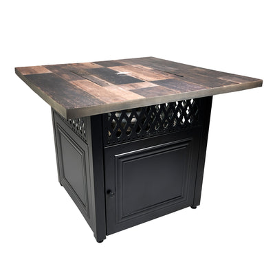 Piper 38" Square UV Printed LP DualHeat Gas Fire Pit Table (For Parts) - VMInnovations