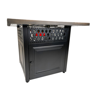 Endless Summer Piper 38" Square UV Printed LP DualHeat Gas Fire Pit (Open Box) - VMInnovations