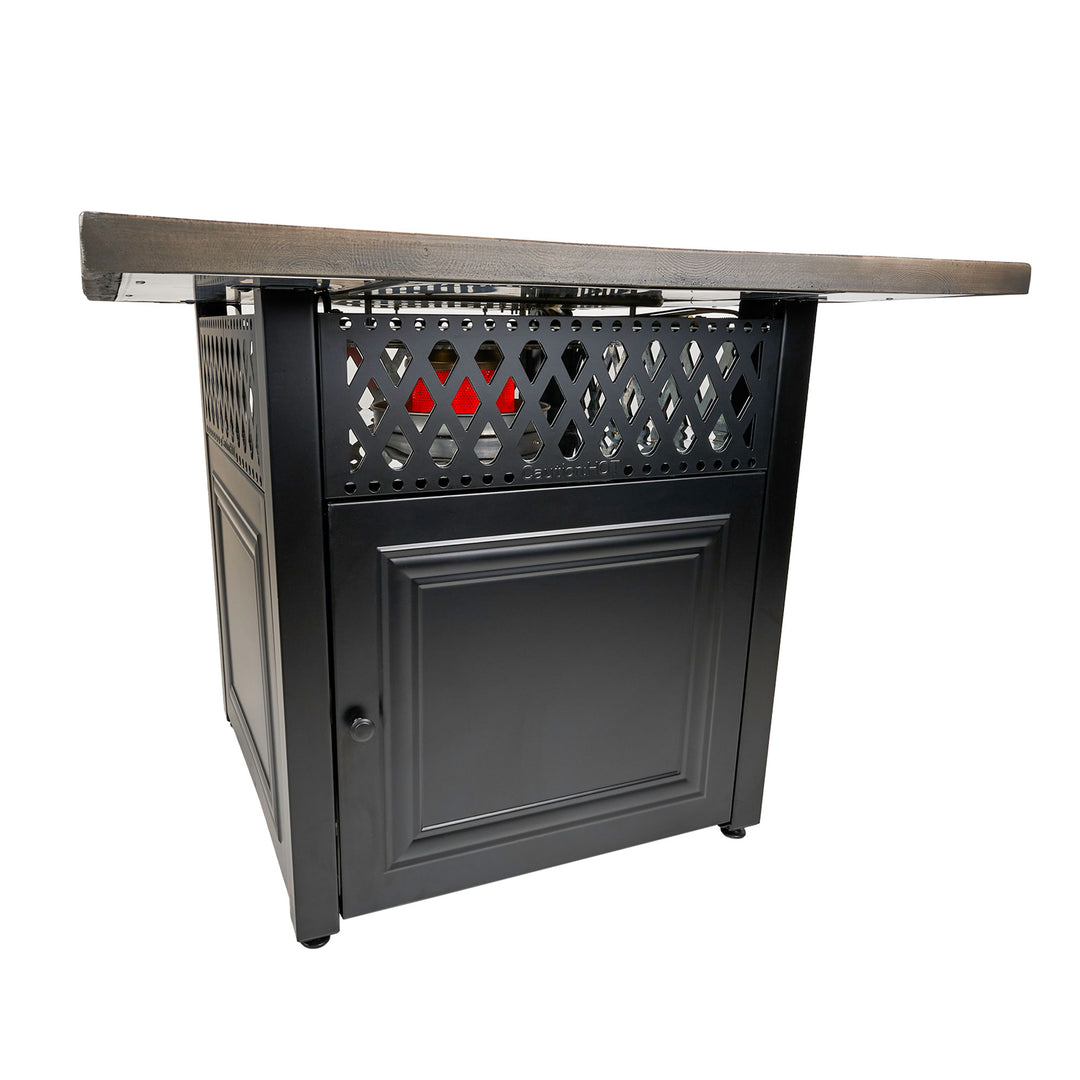 Endless Summer Piper 38" Square UV Printed LP DualHeat Gas Fire Pit (Open Box) - VMInnovations