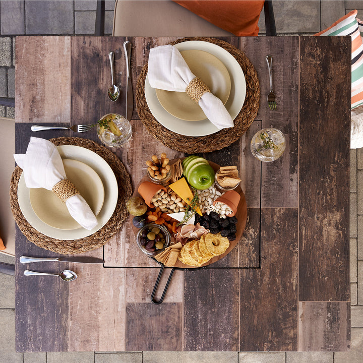 Piper 38" Square UV Printed LP DualHeat Gas Fire Pit Table (For Parts)