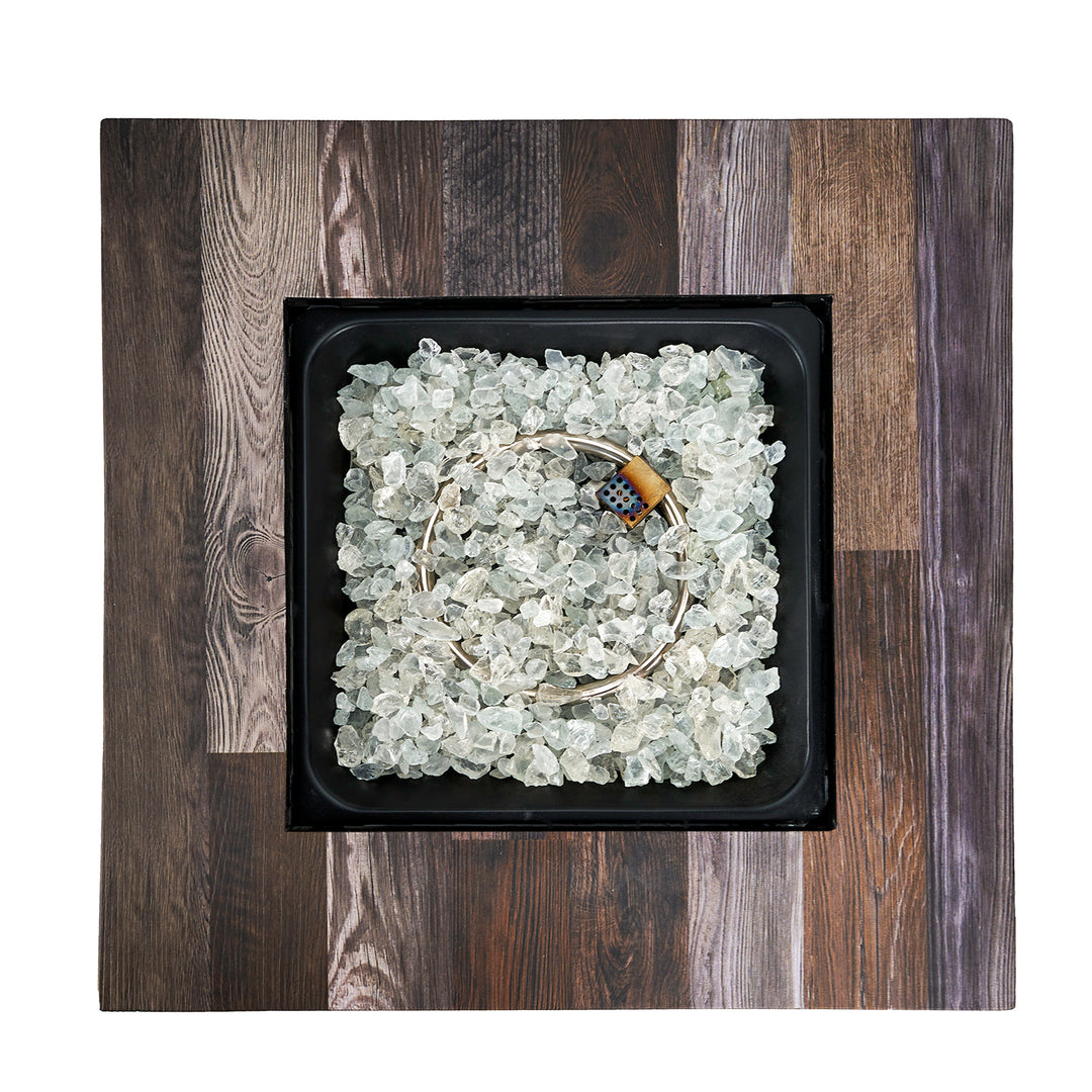 Endless Summer 30" Nate Square Outdoor UV Printed Gas Fire Pit Table (Open Box) - VMInnovations