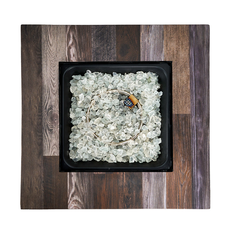 Endless Summer 30" Nate Square Outdoor UV Printed Gas Fire Pit Table (Open Box) - VMInnovations