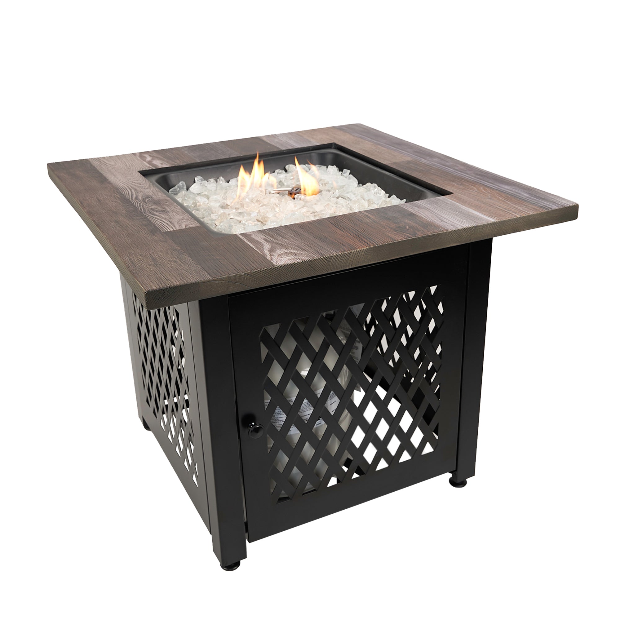 Endless Summer Nate 30 Inch Square Outdoor UV Printed LP Gas Fire Pit Table