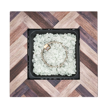 Endless Summer Darby 30" Square Outdoor UV Printed Gas Fire Pit/Table (Open Box) - VMInnovations