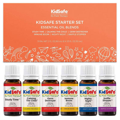 Plant Therapy 10 mL Essential Oil Blends, Set of 6, KidSafe Starter (2 Pack)