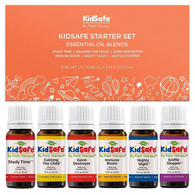 Plant Therapy 10 mL Essential Oil Blends, Set of 6, 1/3 Oz, Starter (Open Box)
