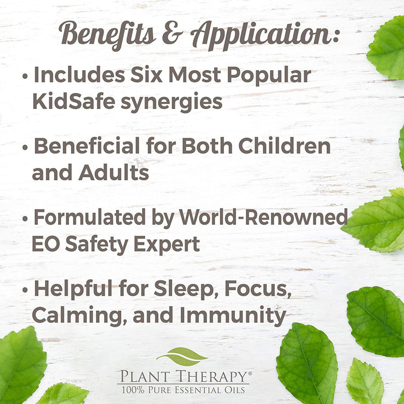 Plant Therapy 10 mL Essential Oil Blends, Set of 6, 1/3 Oz, Starter (Open Box)