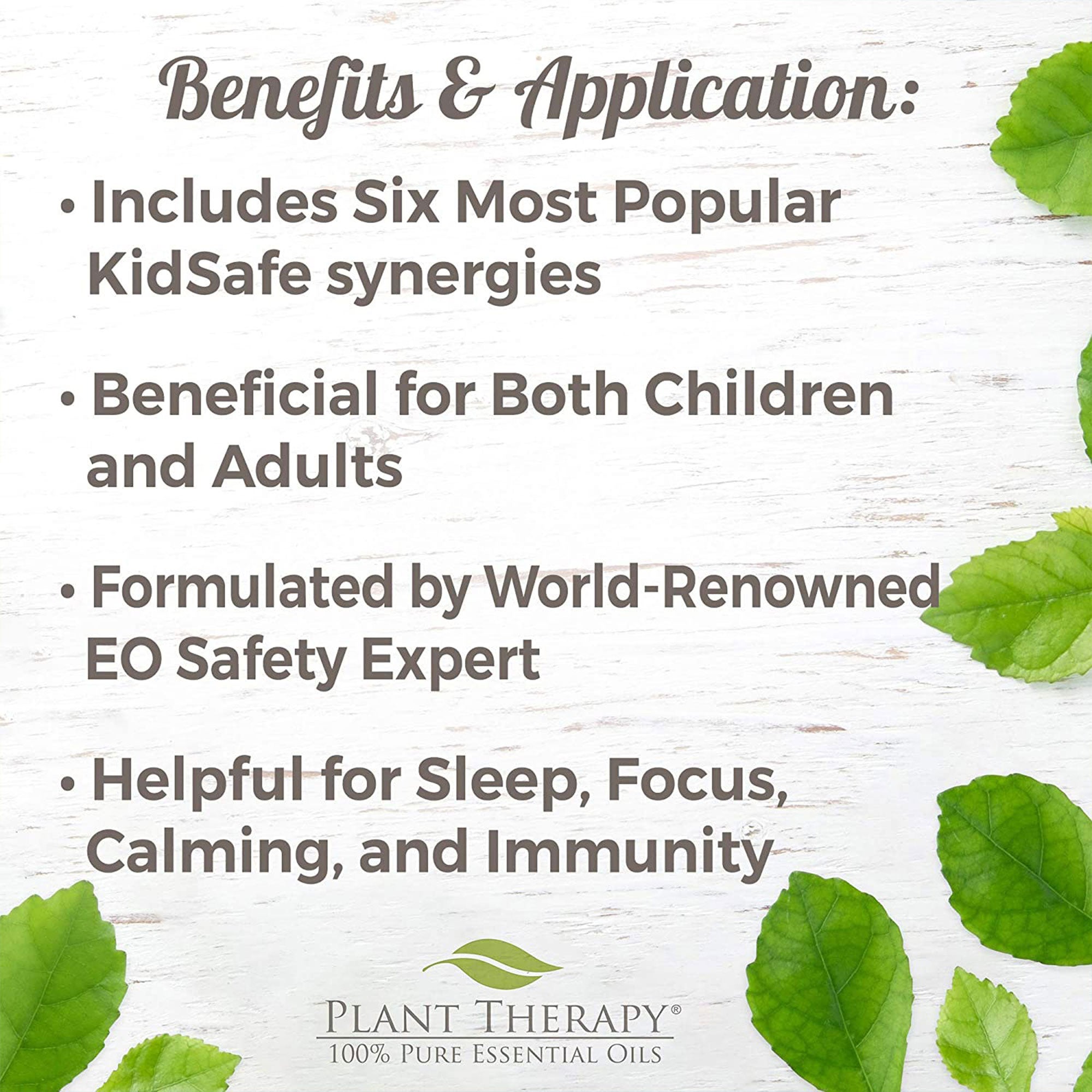 Plant Therapy 10 mL Essential Oil Blends, Set of 6, 1/3 Oz, KidSafe Starter (Used)