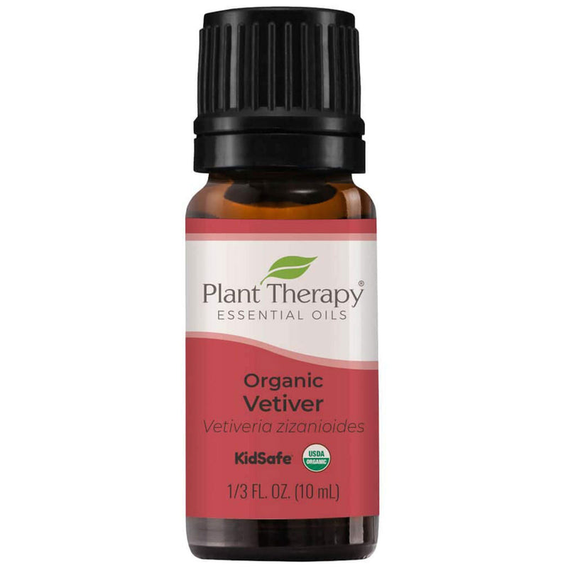 Plant Therapy Aromatherapy 10mL Essential Oil, 1/3oz, Organic Vetiver (2 Pack)