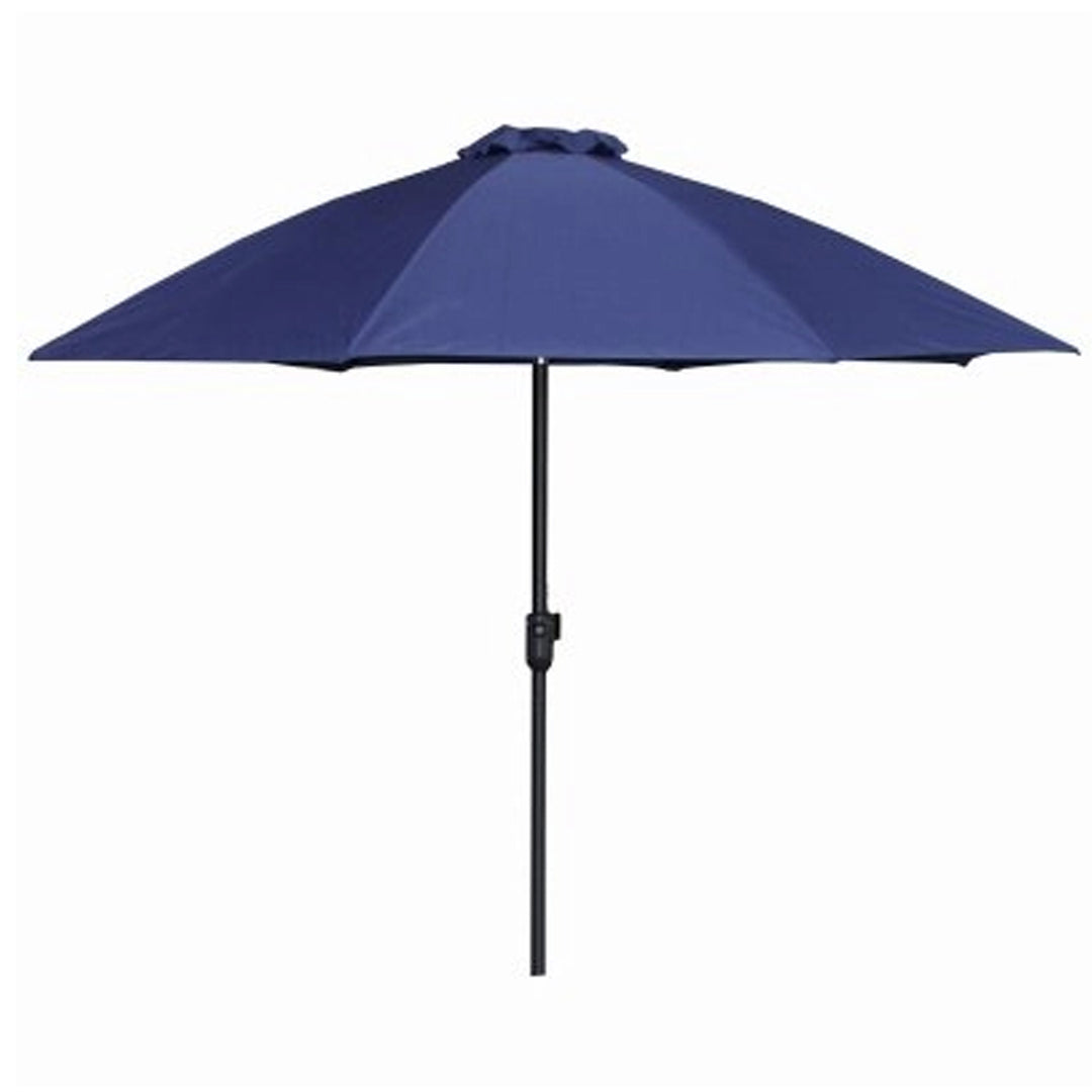 Four Seasons Courtyard 9 Foot Crank Lift Auto Tilt System Patio Umbrella, Navy