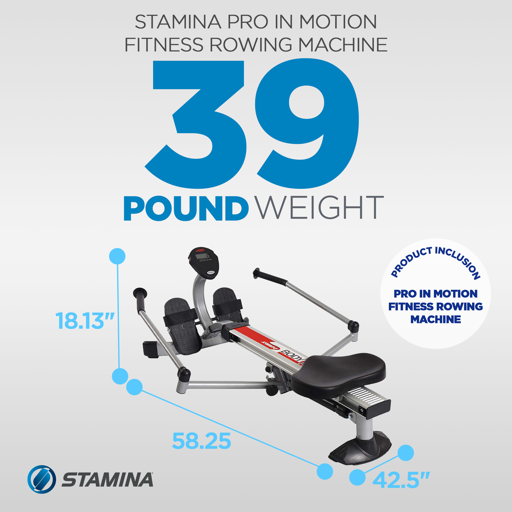 Stamina BodyTrac Glider Full Body Cardio Exercise Fitness Rower Rowing Machine - VMInnovations