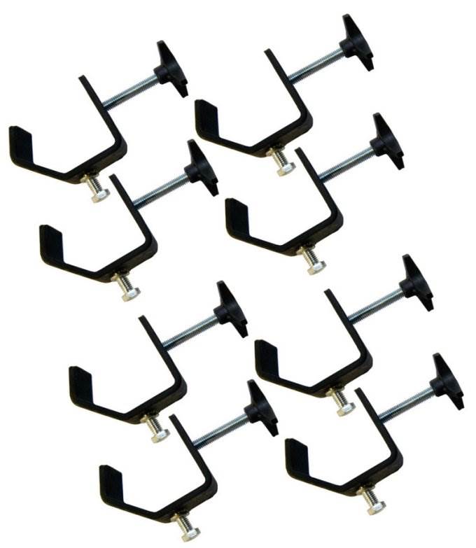 8 CHAUVET CLP-02 Medium Duty C-Clamps DJ Truss Light Mounting | 55 lb Capacity