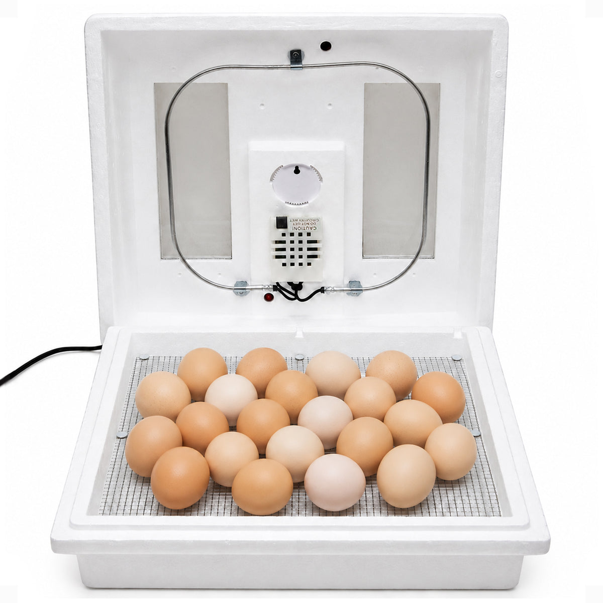 Farm Innovators 2100 Still Air Incubator w/ Reliable Temperature Settings, White - VMInnovations