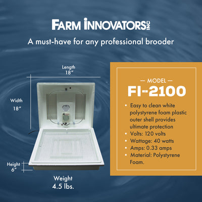 Farm Innovators Still Air Incubator w/ Reliable Temperature Settings (Open Box) - VMInnovations