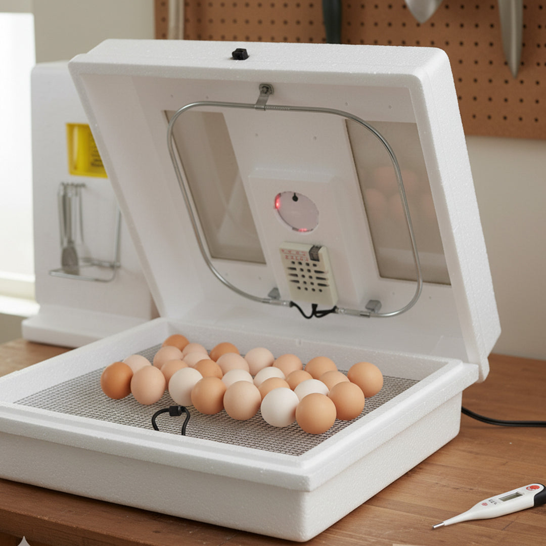 Farm Innovators 2100 Still Air Incubator w/ Reliable Temperature Settings, White