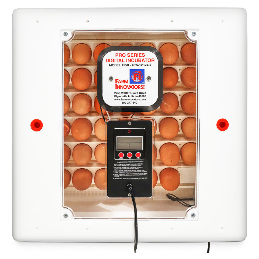 Farm Innovators Digital Air Incubator w/ Auto Egg Turner, White (For Parts) - VMInnovations
