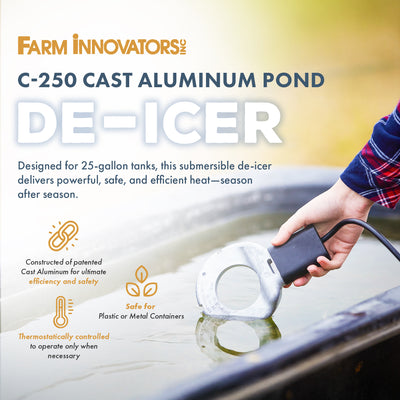 Farm Innovators Submergible Cast Aluminum Utility De-Icer for Farm Use (Used) - VMInnovations