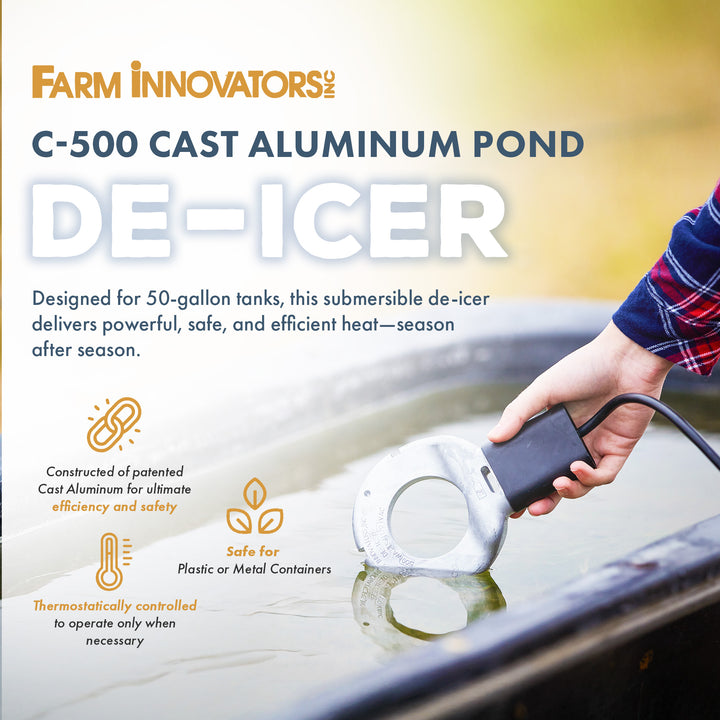 Farm Innovators Submergible Cast Aluminum Utility De-Icer for Farm Use (Used)