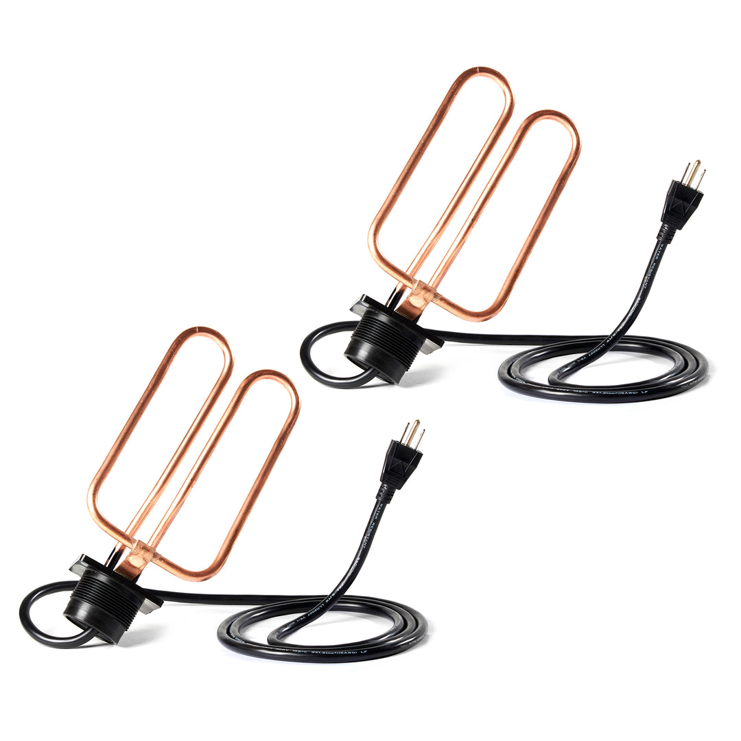 Farm Innovators Livestock Stock Tank Drain De-Icer for Rubbermaid Tanks, 2 Pack