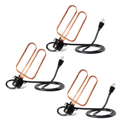 Farm Innovators Livestock Stock Tank Drain De-Icer for Rubbermaid Tanks, 3 Pack - VMInnovations