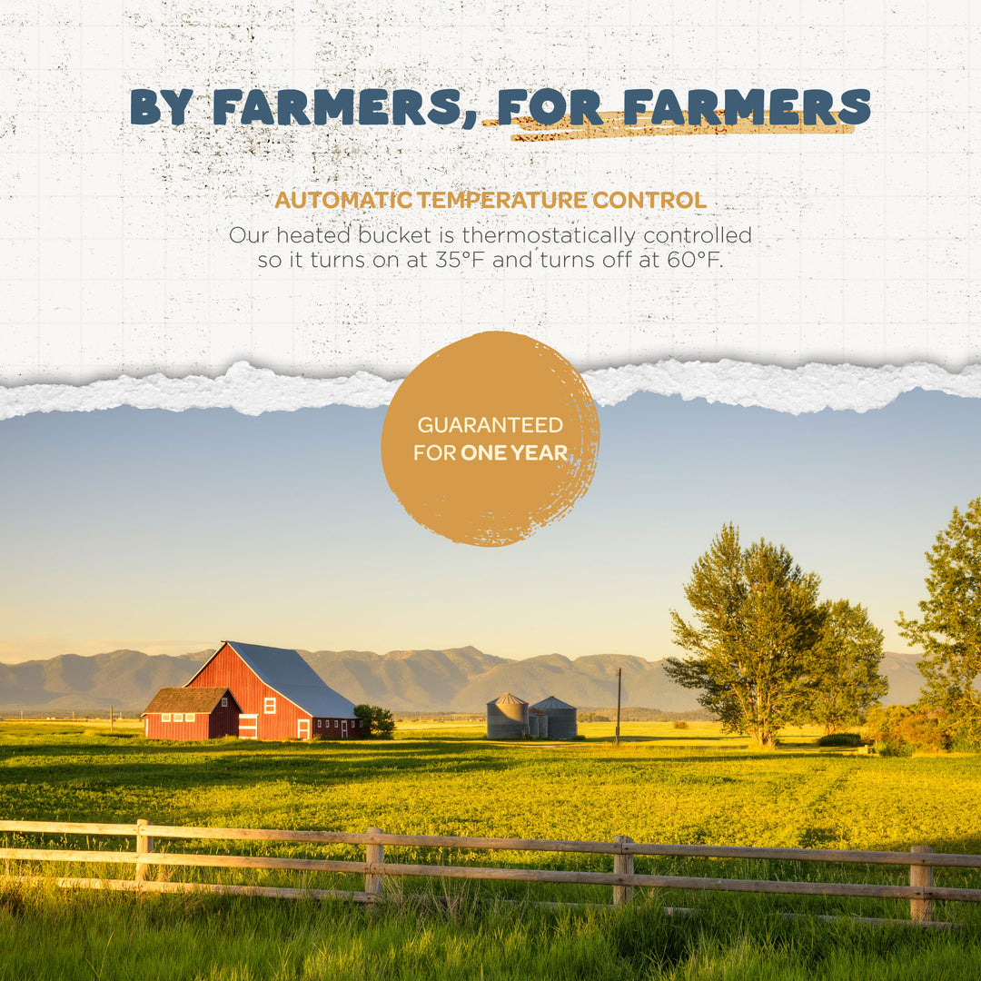 Farm Innovators Oversized 5g Plastic Flat Back Heated Bucket, 120 Watt (Used) - VMInnovations