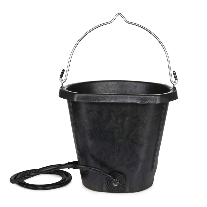 Farm Innovators FB-80R Rubber 3g Flat Back Heated Bucket, 70 Watt, Black (Used)