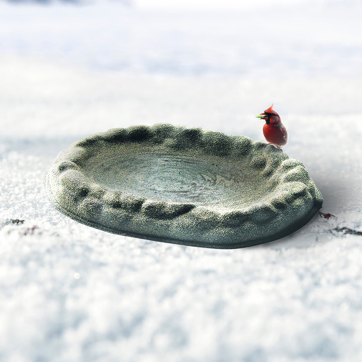 Farm Innovators FS-1 Four Seasons Outdoor Sand Coated Heated Birdbath, 70 Watt - VMInnovations