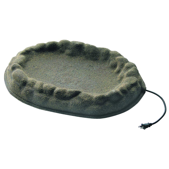 Farm Innovators FS-1 Four Seasons Outdoor Sand Coated Heated Birdbath, 70 Watt - VMInnovations