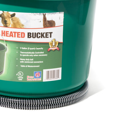 Farm Innovators Model HB-60 Oversized 2 Gallon Plastic Heated Bucket, 60 Watt - VMInnovations