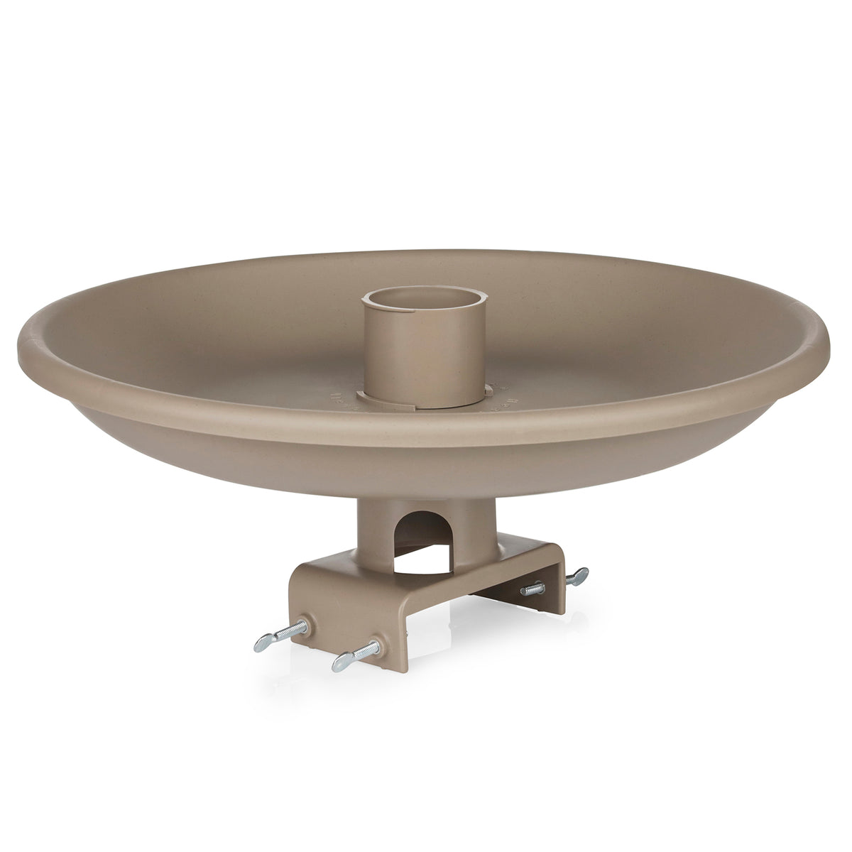 Farm Innovators Outdoor Plastic Heated Birdbath w/Deck Mount & Perch (2 Pack)