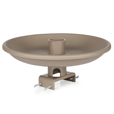 Farm Innovators Plastic Heated Birdbath w/Deck Mount & Perch, Tan (For Parts)