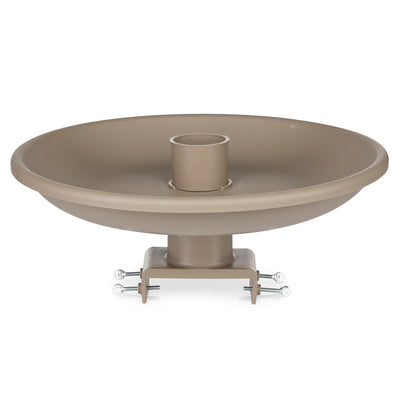 Farm Innovators 150W Outdoor Heated Birdbath w/Deck Mount & Perch, Tan (Used)