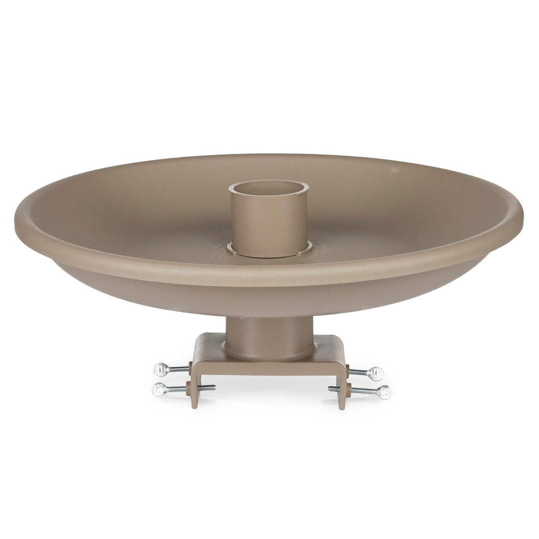 Farm Innovators 150W Outdoor Heated Birdbath w/Deck Mount & Perch, Tan (Used) - VMInnovations