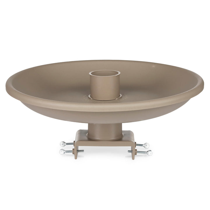 Farm Innovators 150W Outdoor Heated Birdbath w/Deck Mount & Perch, Tan (Used) - VMInnovations