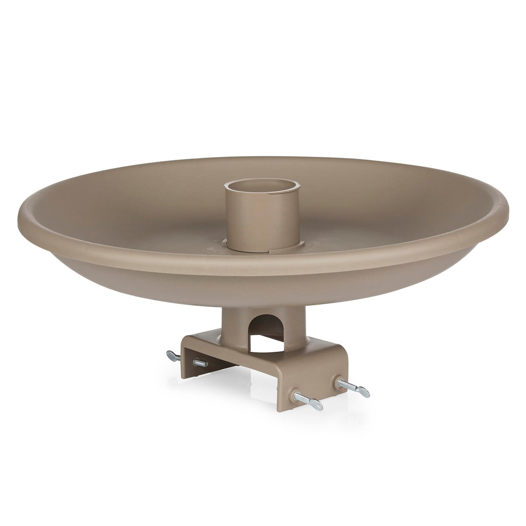 Farm Innovators 150W Outdoor Heated Birdbath w/Deck Mount & Perch, Tan (Used) - VMInnovations