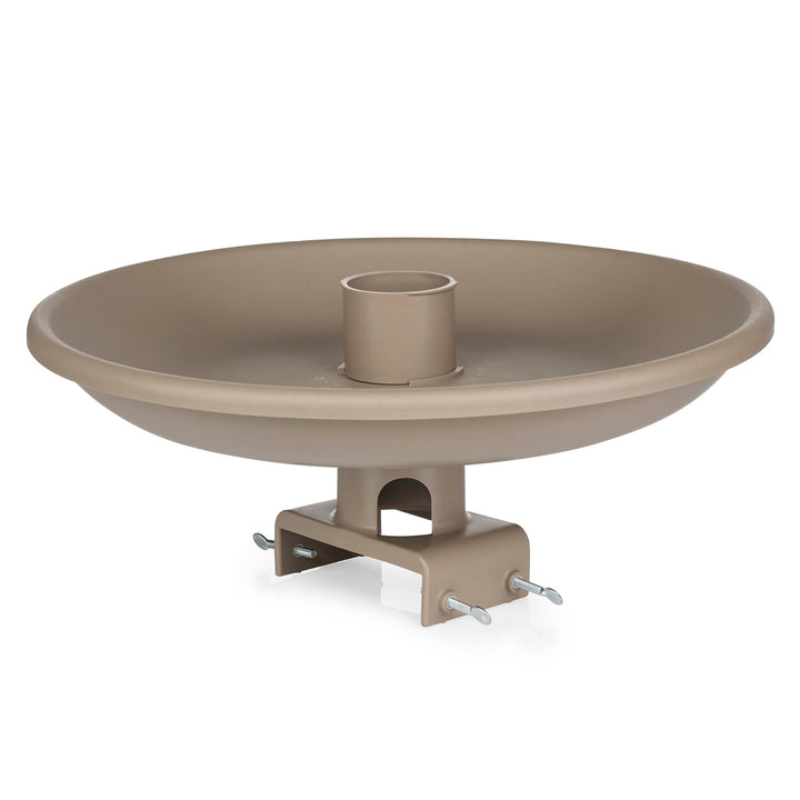 Farm Innovators 150W Outdoor Heated Birdbath w/Deck Mount & Perch, Tan (Used) - VMInnovations