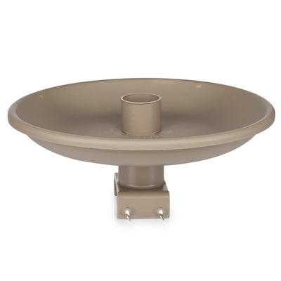 Farm Innovators Outdoor Plastic Heated Birdbath w/Deck Mount & Perch (2 Pack)