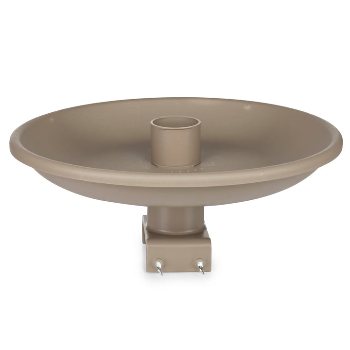 Farm Innovators 150W Plastic Heated Birdbath w/Deck Mount & Perch, Tan(Open Box)