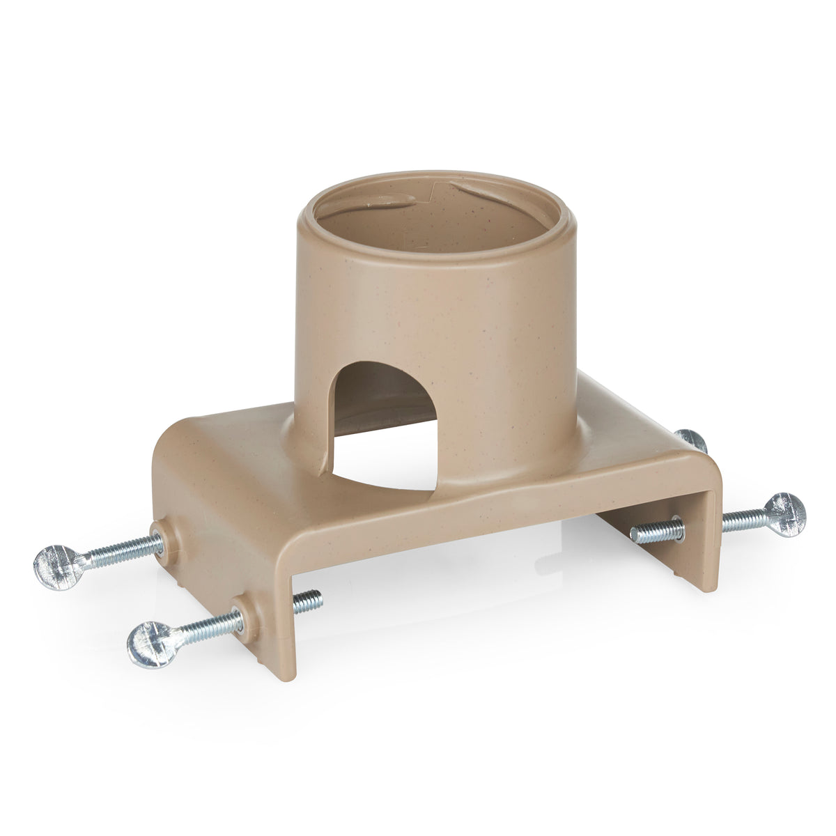 Farm Innovators Plastic Heated Birdbath w/Deck Mount & Perch, Tan (For Parts)