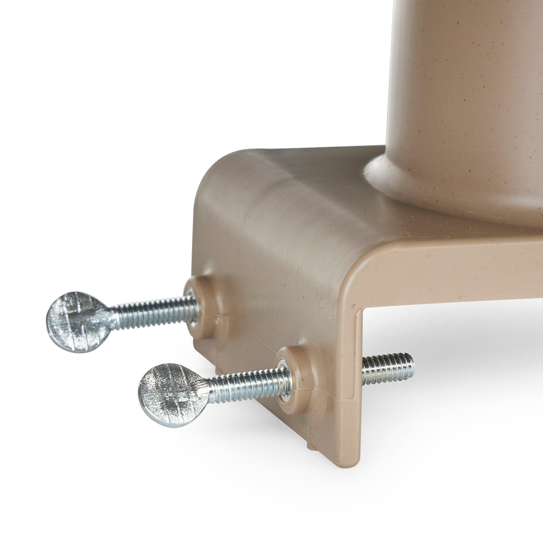 Farm Innovators 150W Outdoor Heated Birdbath w/Deck Mount & Perch, Tan (Used) - VMInnovations