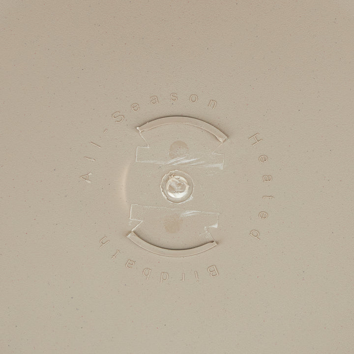 Farm Innovators 150W Outdoor Heated Birdbath w/Deck Mount & Perch, Tan (Used) - VMInnovations