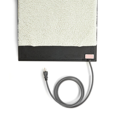 Farm Innovators HM-80M Medium Plastic Heated Pet Mat with Fleece Cover, 70 Watt - VMInnovations