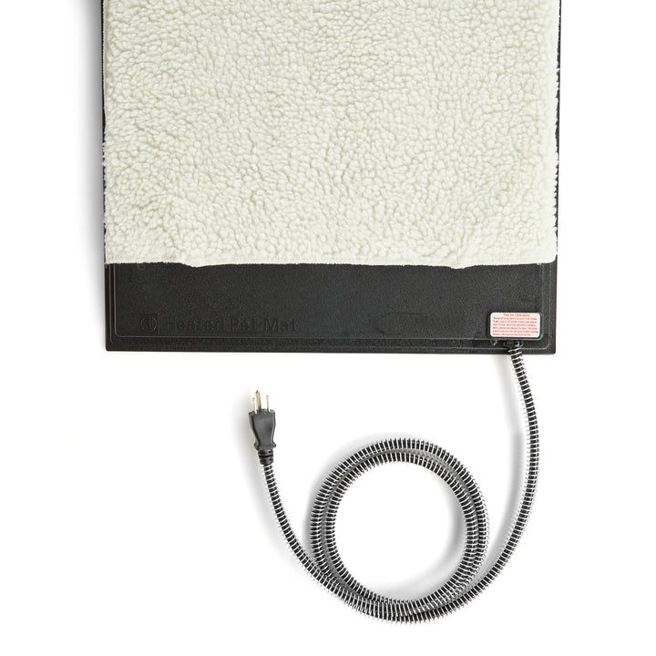 Farm Innovators HM-80M Medium Plastic Heated Pet Mat with Fleece Cover, 70 Watt - VMInnovations
